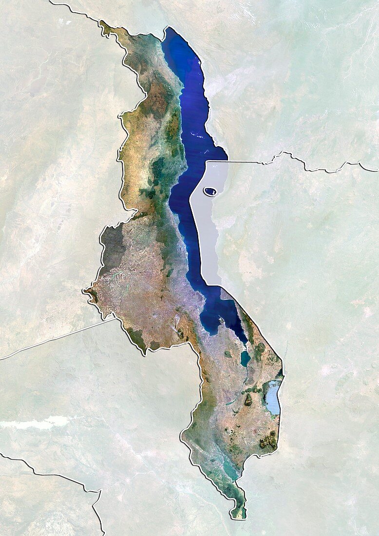 Malawi,satellite image