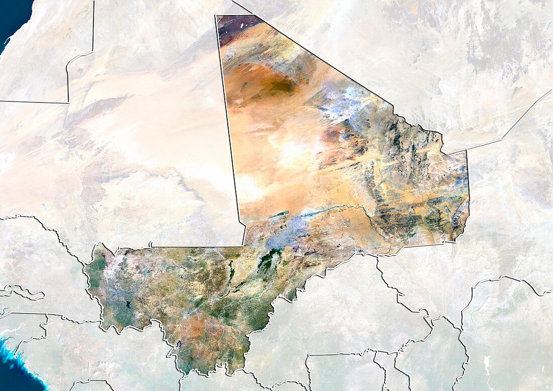 Mali,satellite image