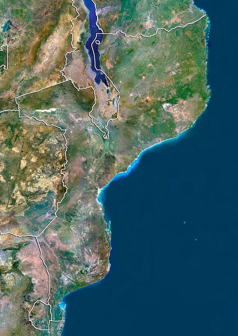 Mozambique,satellite image