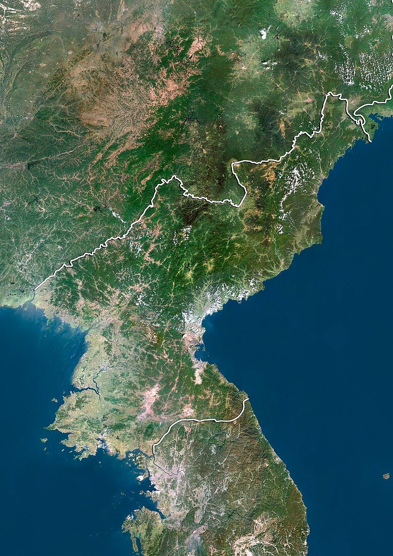 North Korea,satellite image