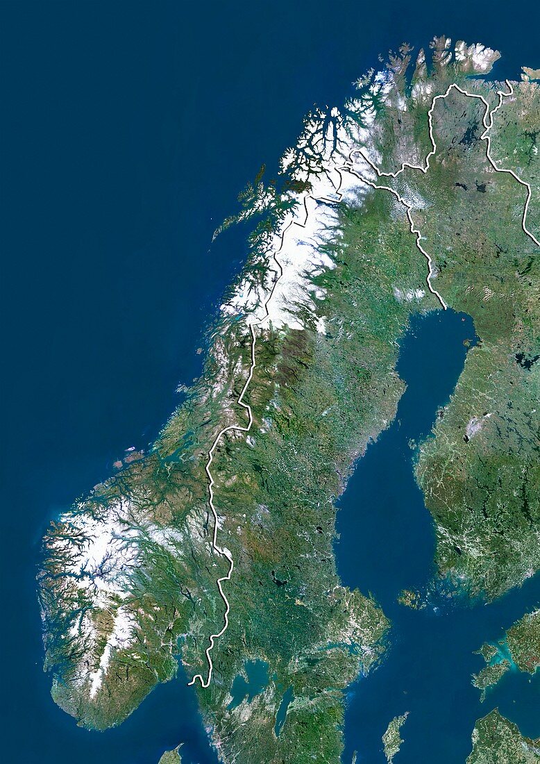 Norway,satellite image