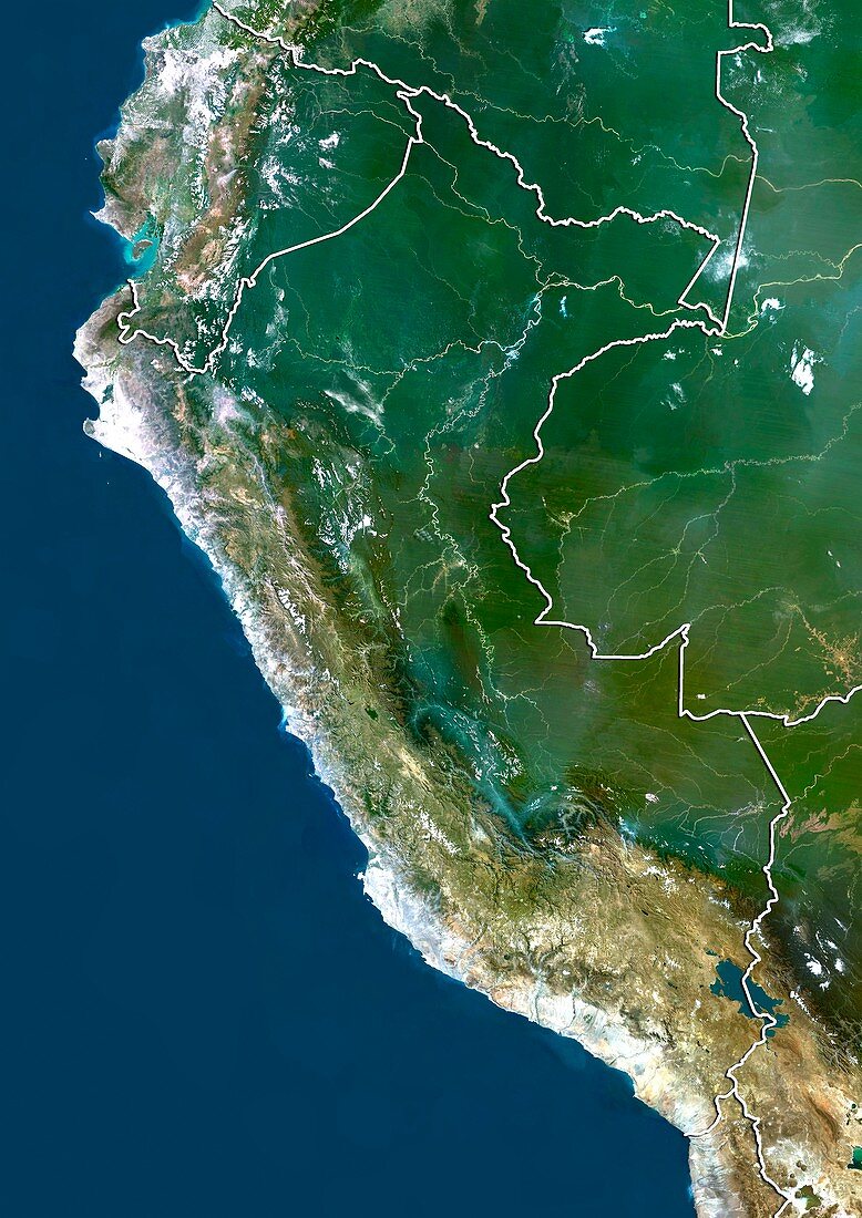 Peru,satellite image