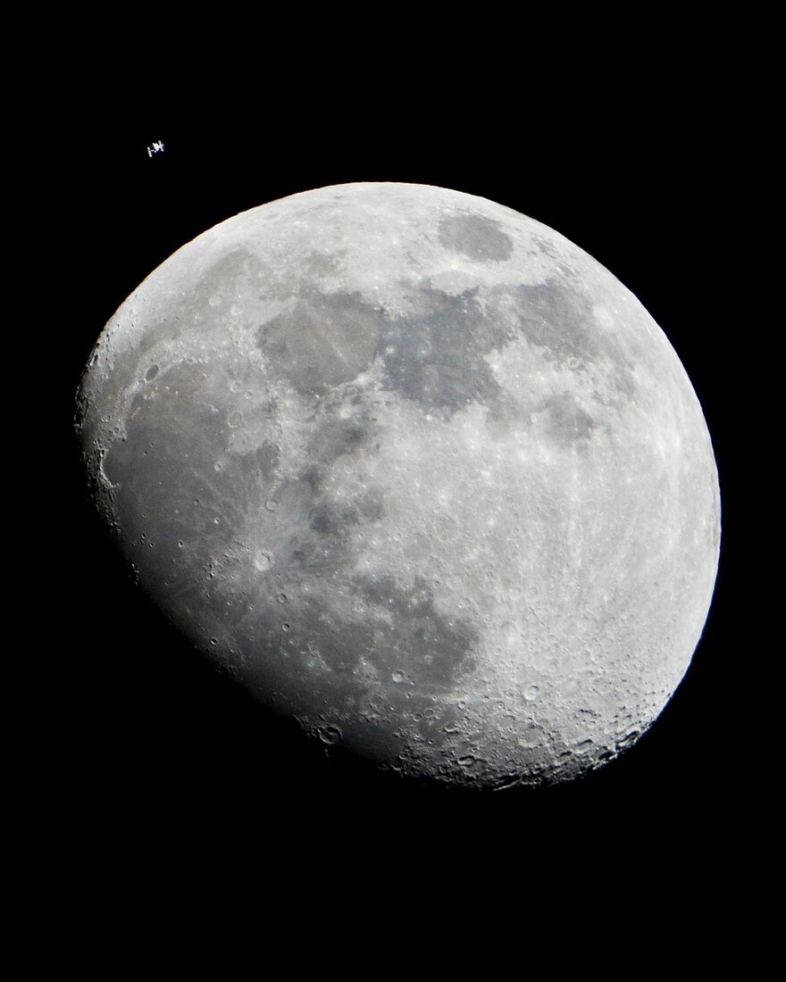 ISS and the Moon