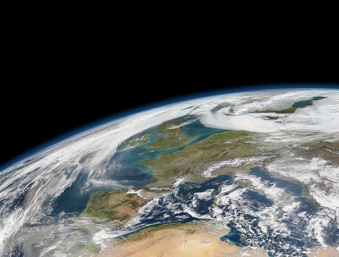 Western Europe,satellite image