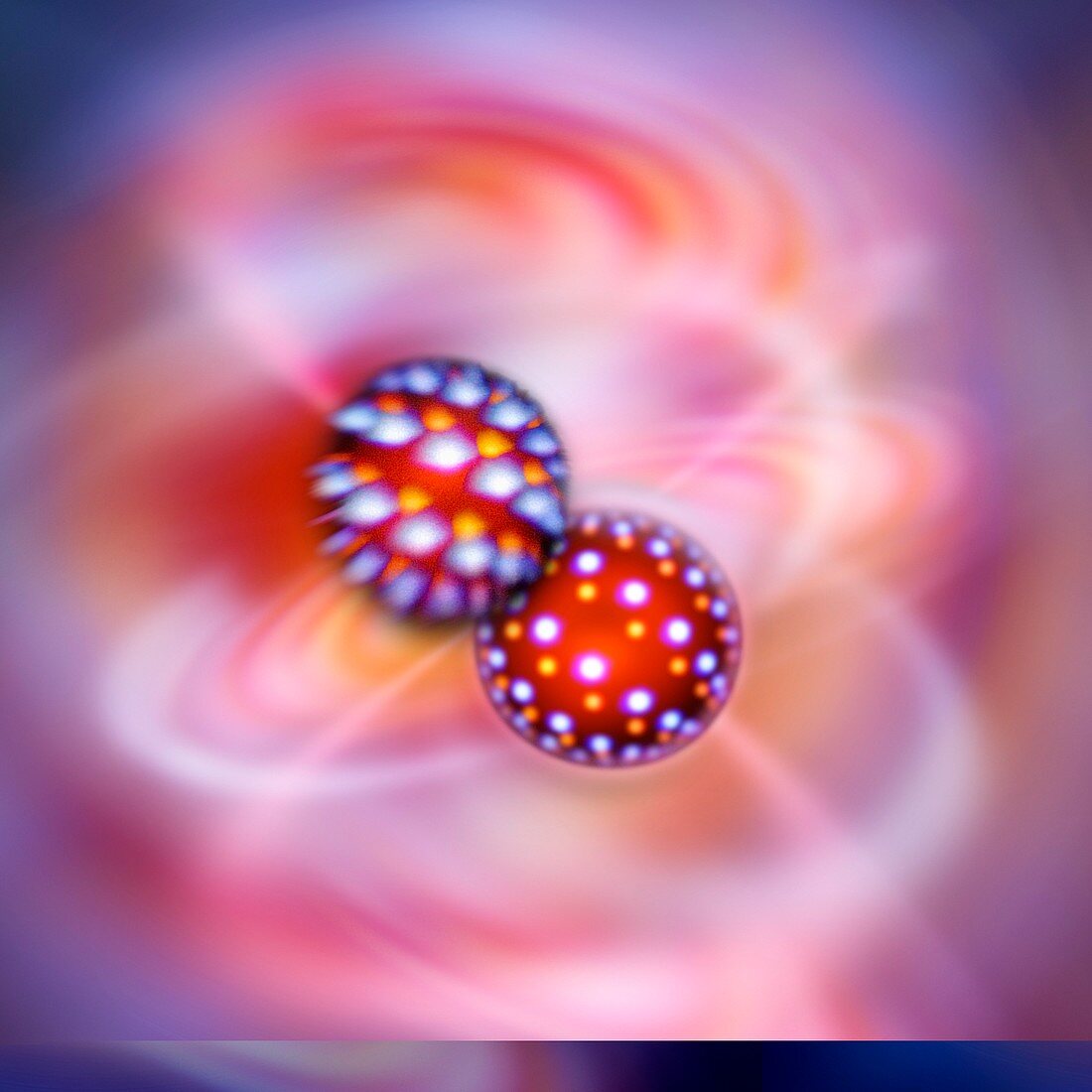 Atomic interactions,conceptual image