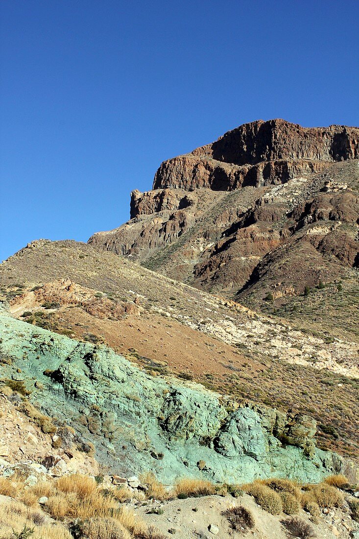Copper-bearing rocks,Tenerife