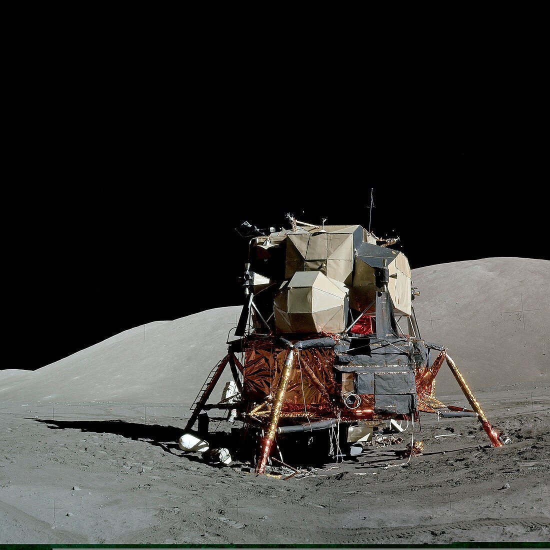 Apollo 17 lunar module,astronaut photo