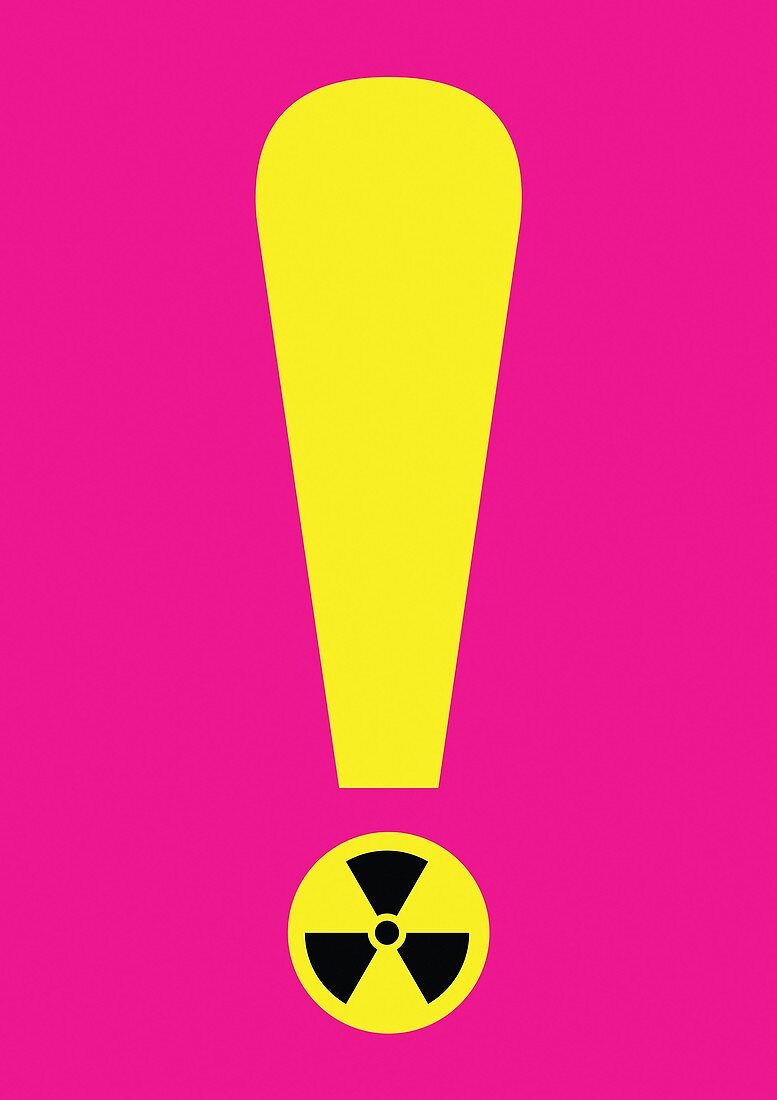 Radiation warning,conceptual artwork