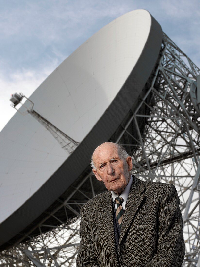 Bernard Lovell and his 76 metre telescope