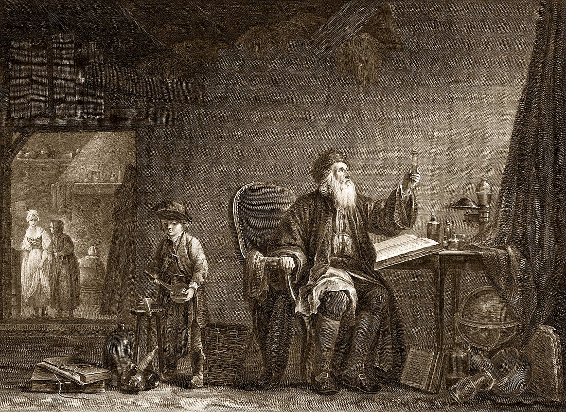 18th Century alchemist,artwork