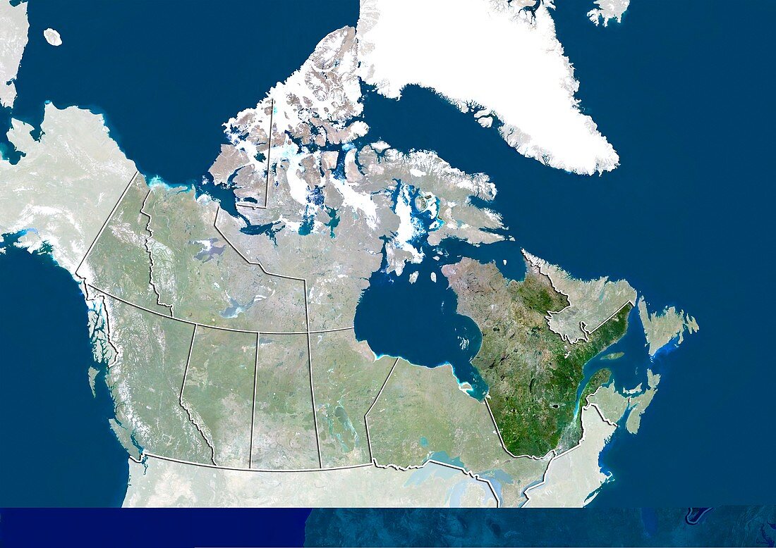 Quebec,Canada,satellite image