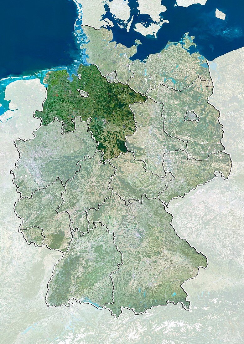 Lower Saxony,Germany,satellite image