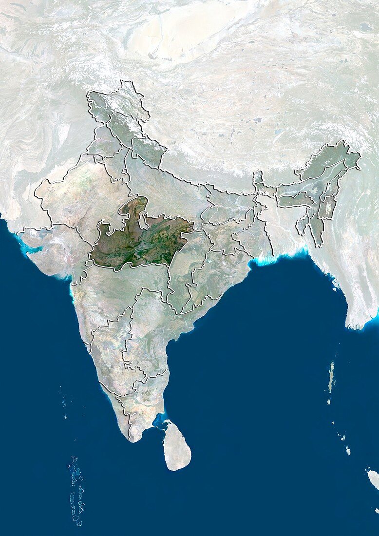 Madhya Pradesh,India,satellite image