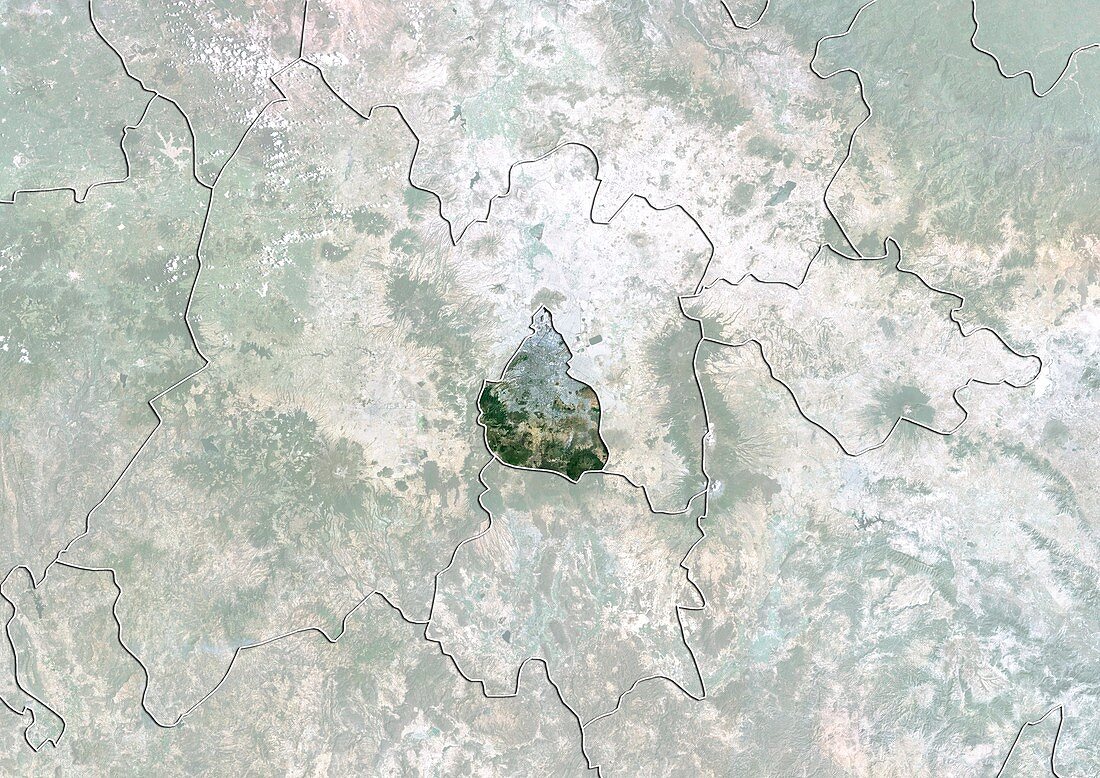 Mexico City,Mexico,satellite image