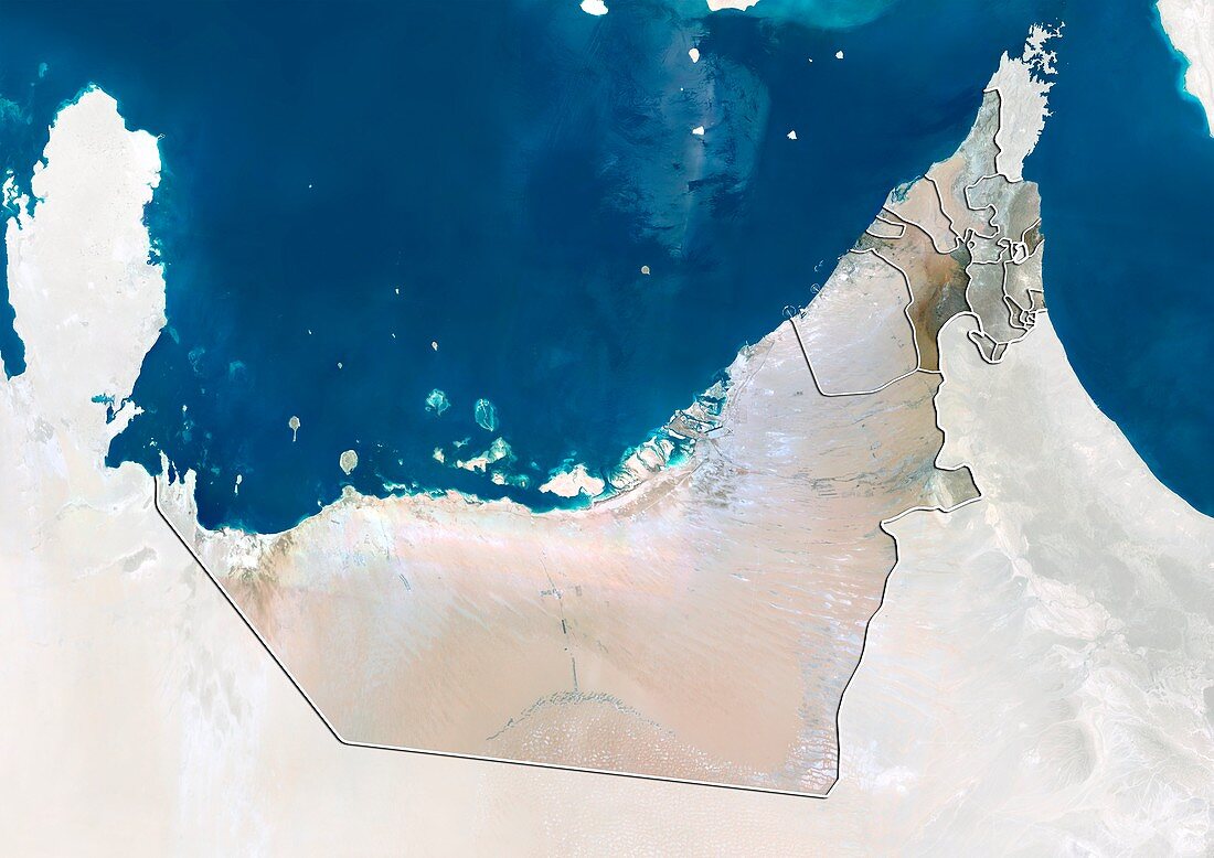 Sharjah,UAE,satellite image
