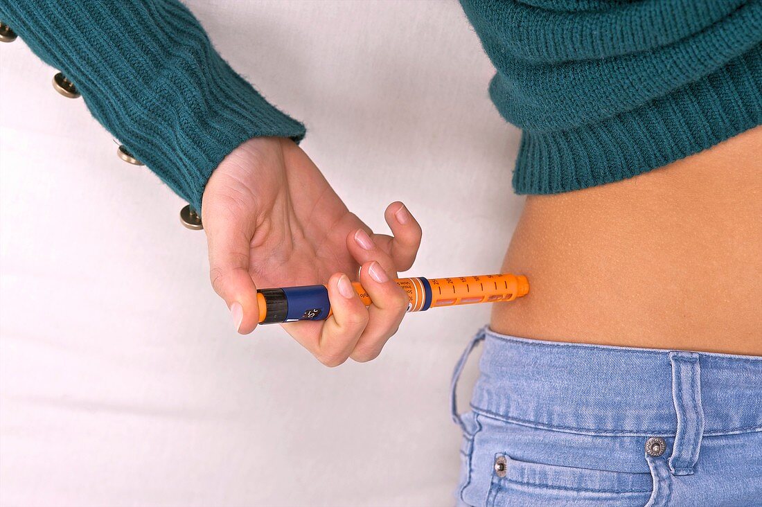 Insulin injection in diabetes