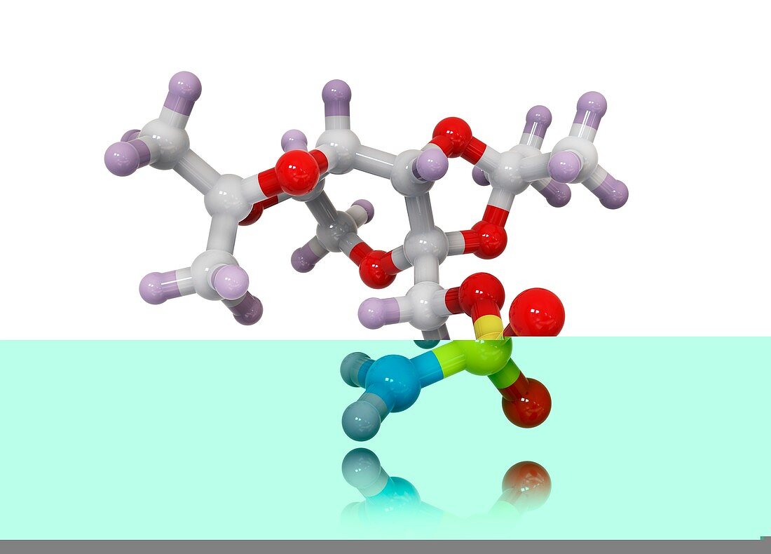 Topiramate antiepileptic drug molecule
