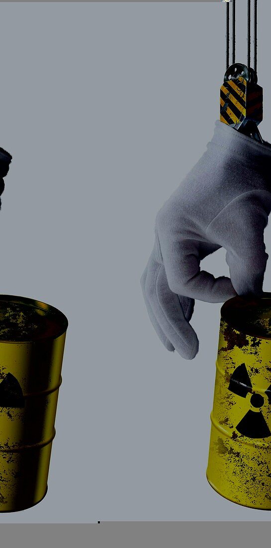 Nuclear waste disposal,conceptual image