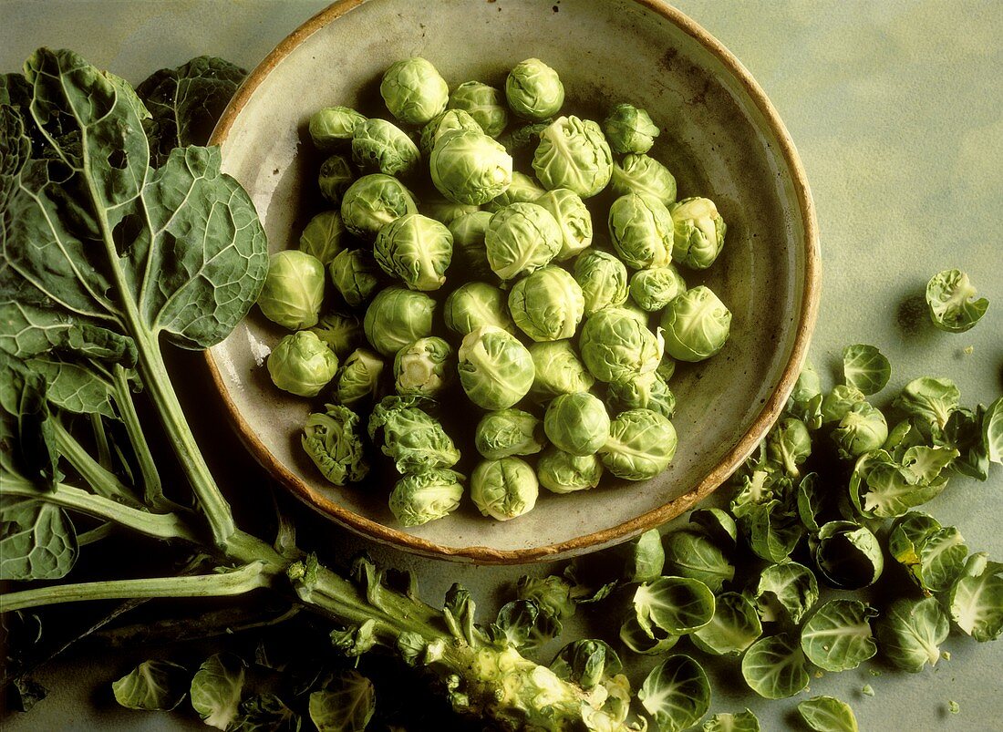 A Bowl of Peeled brussel Sprouts