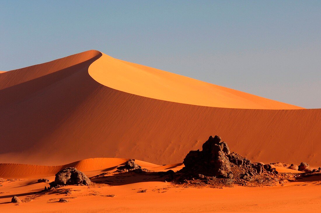 Sand dune and rocks,Algerian Sahara