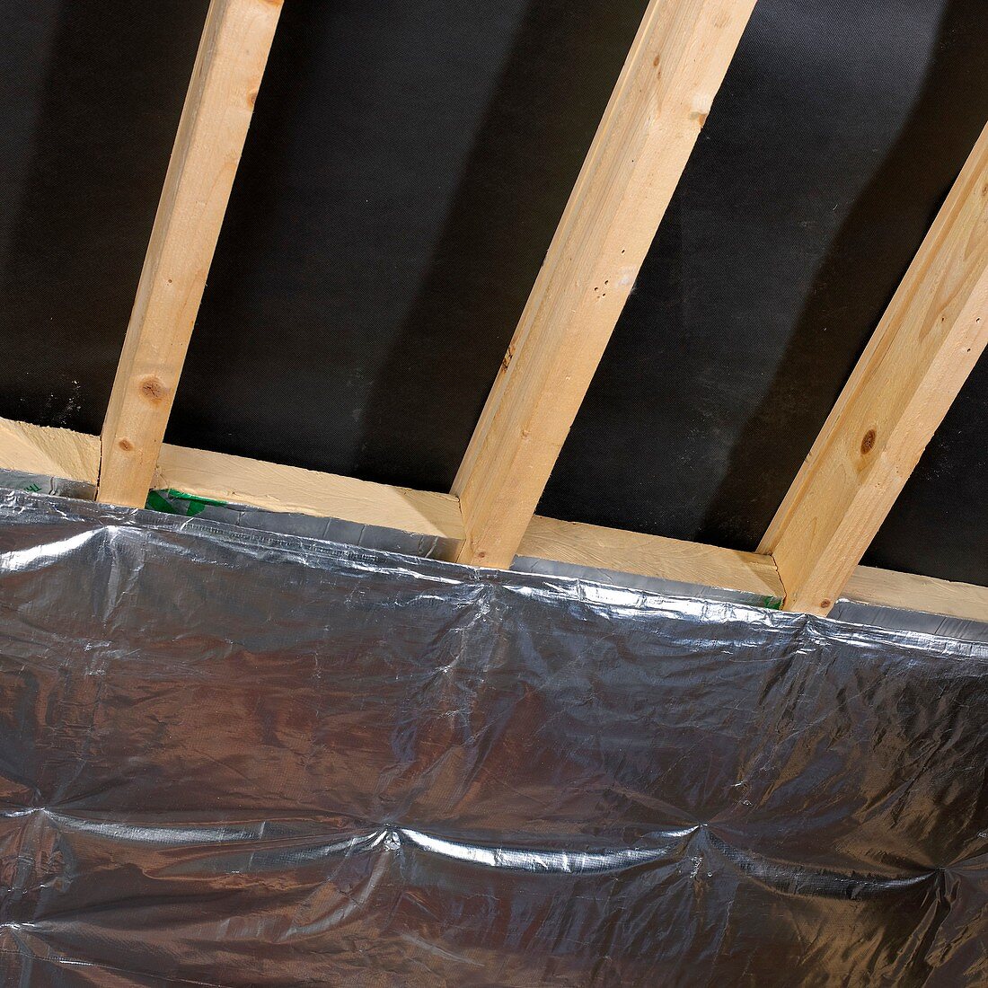 Loft insulation,single foil layer
