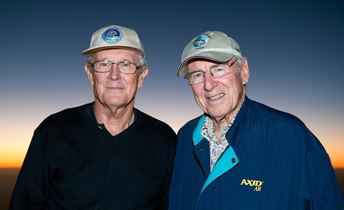 Duke and Lovell,US astronauts