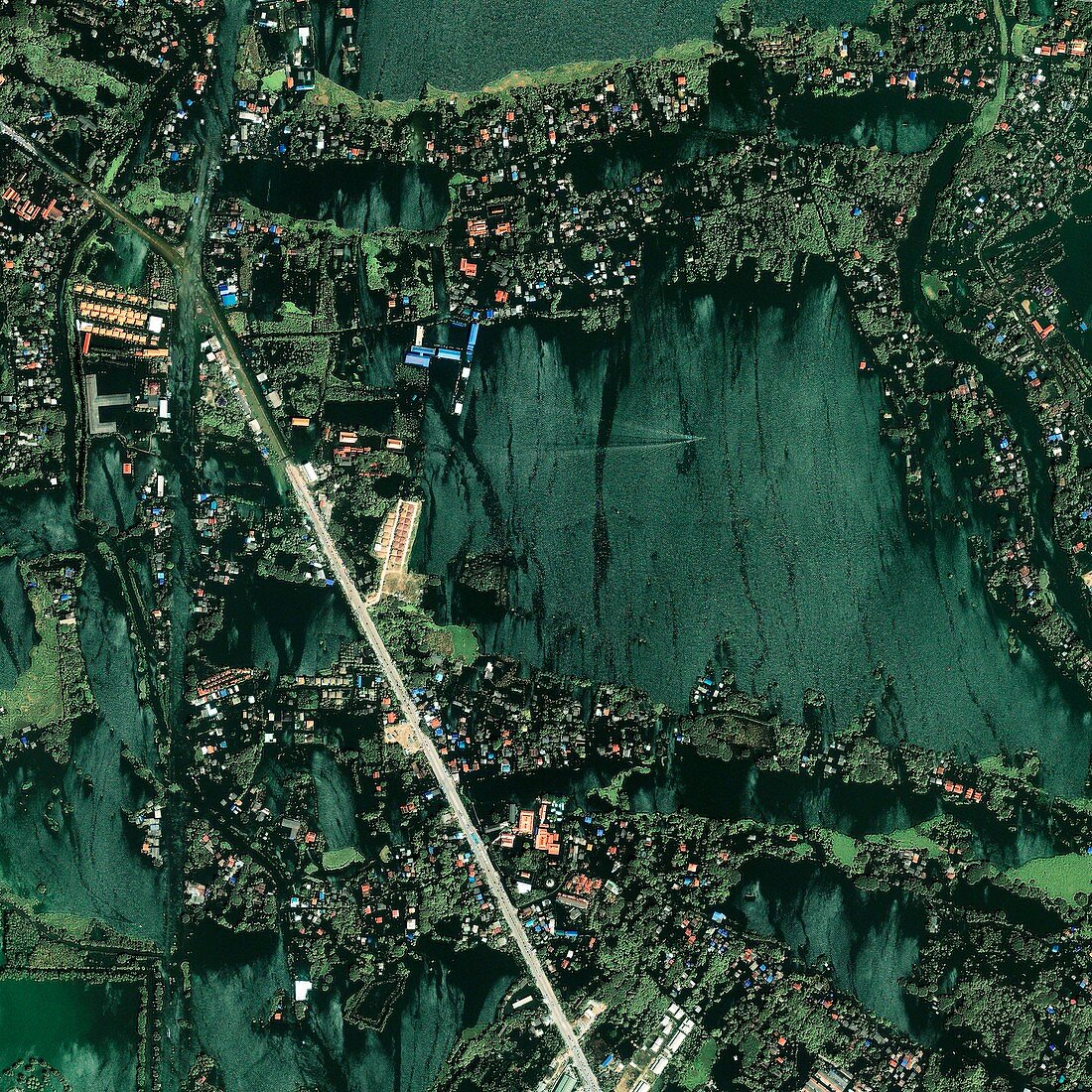 Bangkok flooding 2011,satellite image