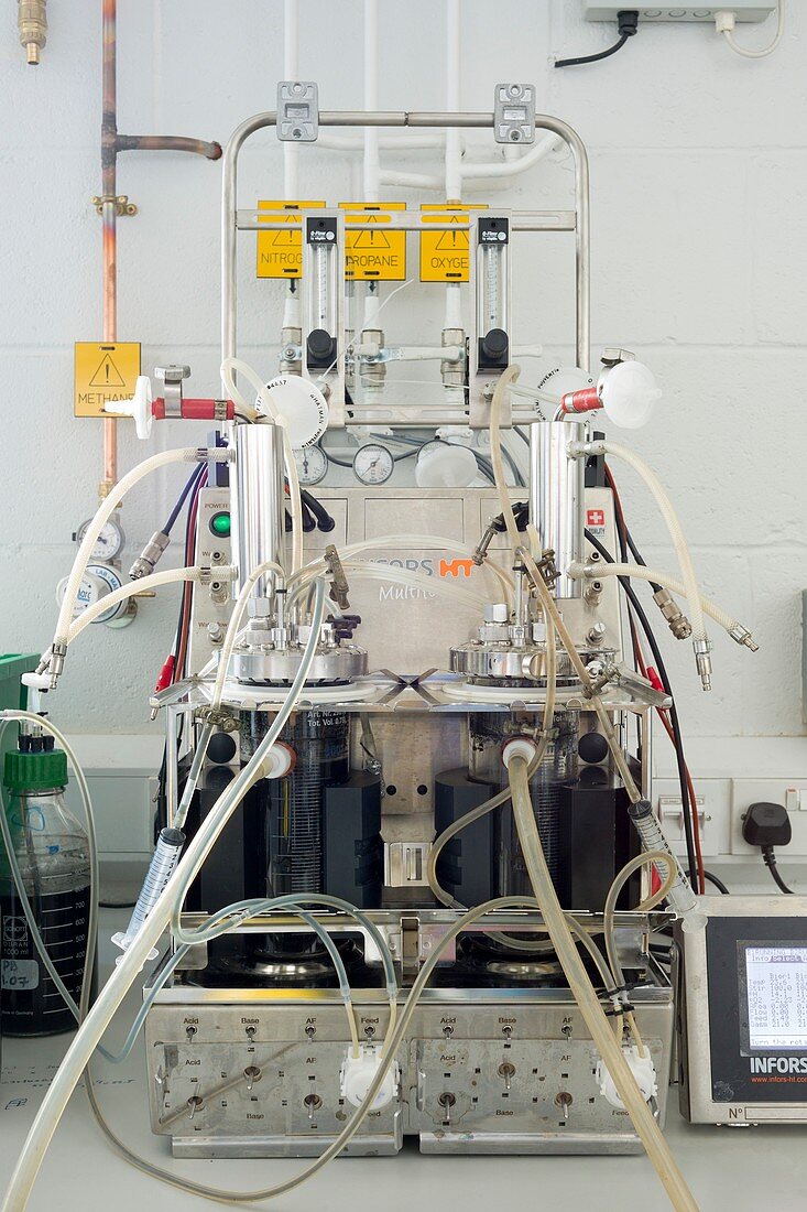 Laboratory research bioreactor in use