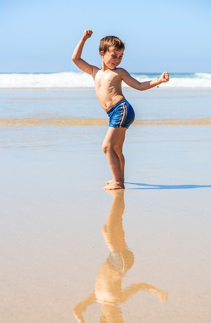 Young boy on a beach