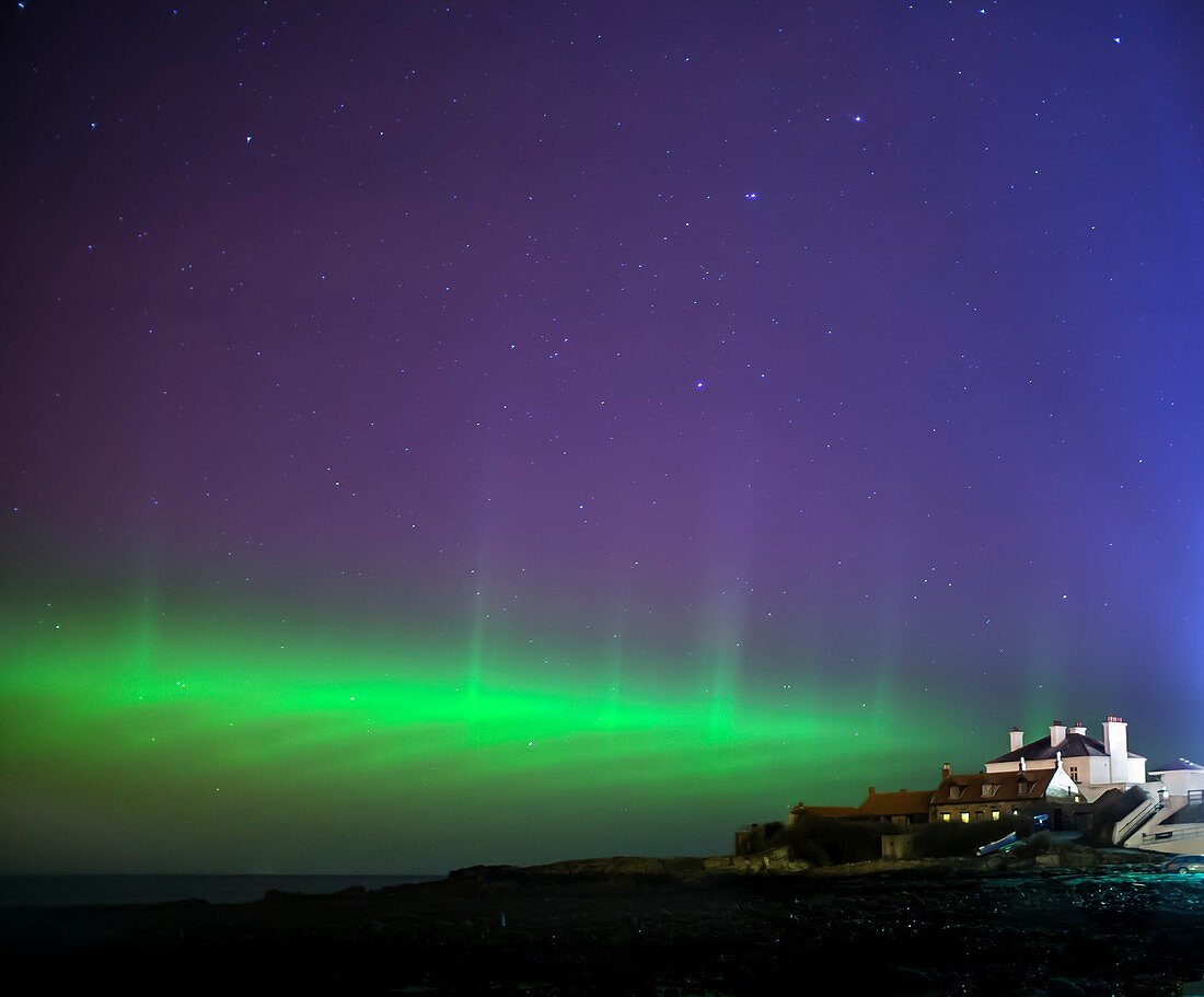 Aurora borealis,Whitley Bay,UK