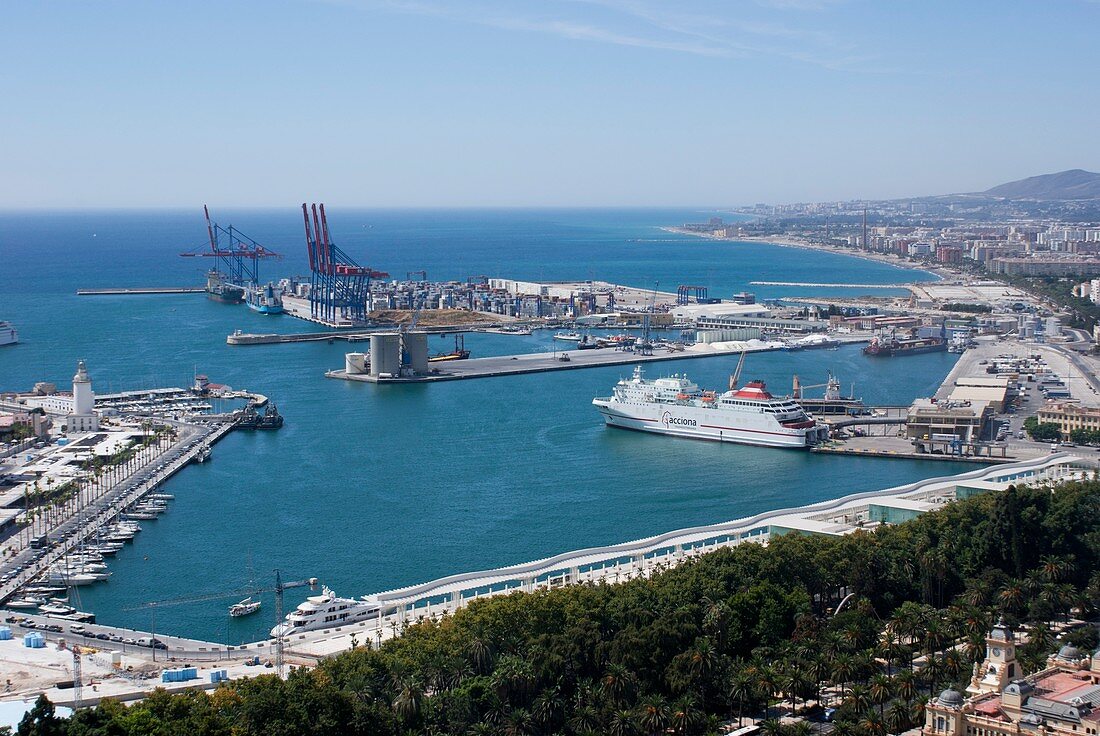 Docks in Malaga,Spain