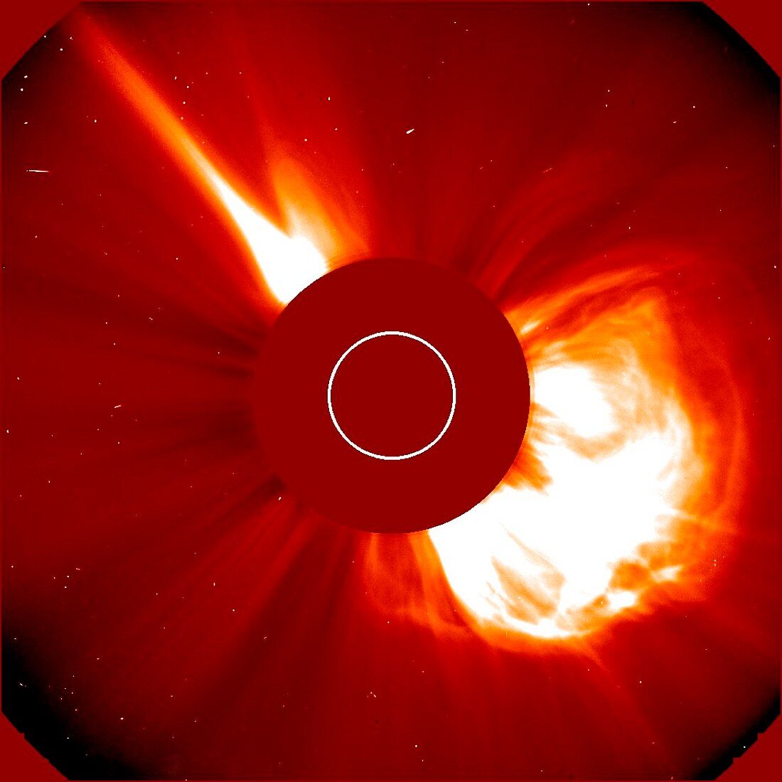 Giant solar flare,satellite image