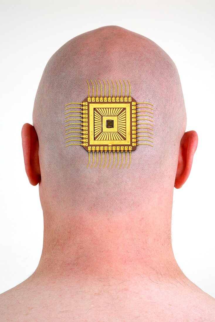 Bionic chip,conceptual image