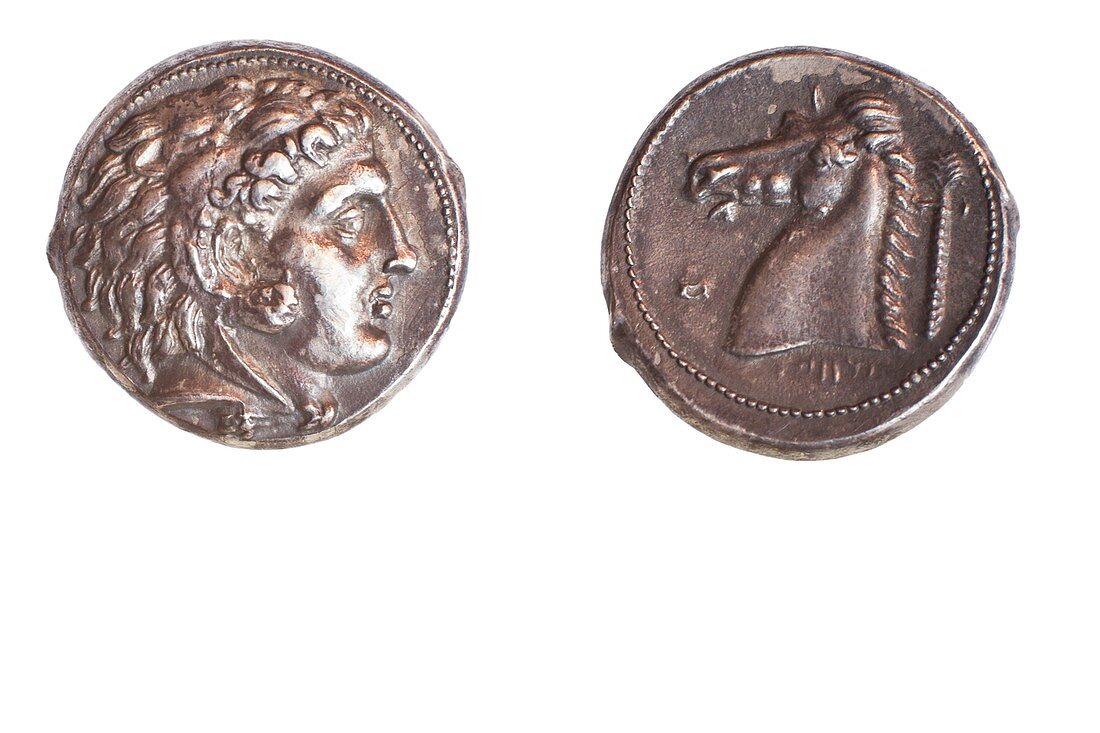 Ancient Greek coin Carthage
