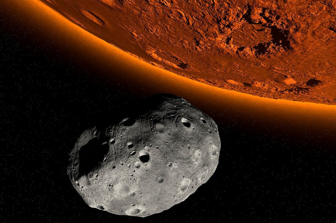 Martian moon Phobos,artwork