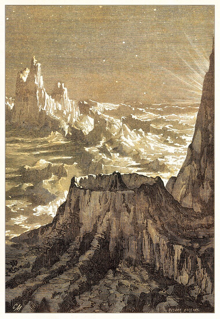 Lunar landscape,19th century
