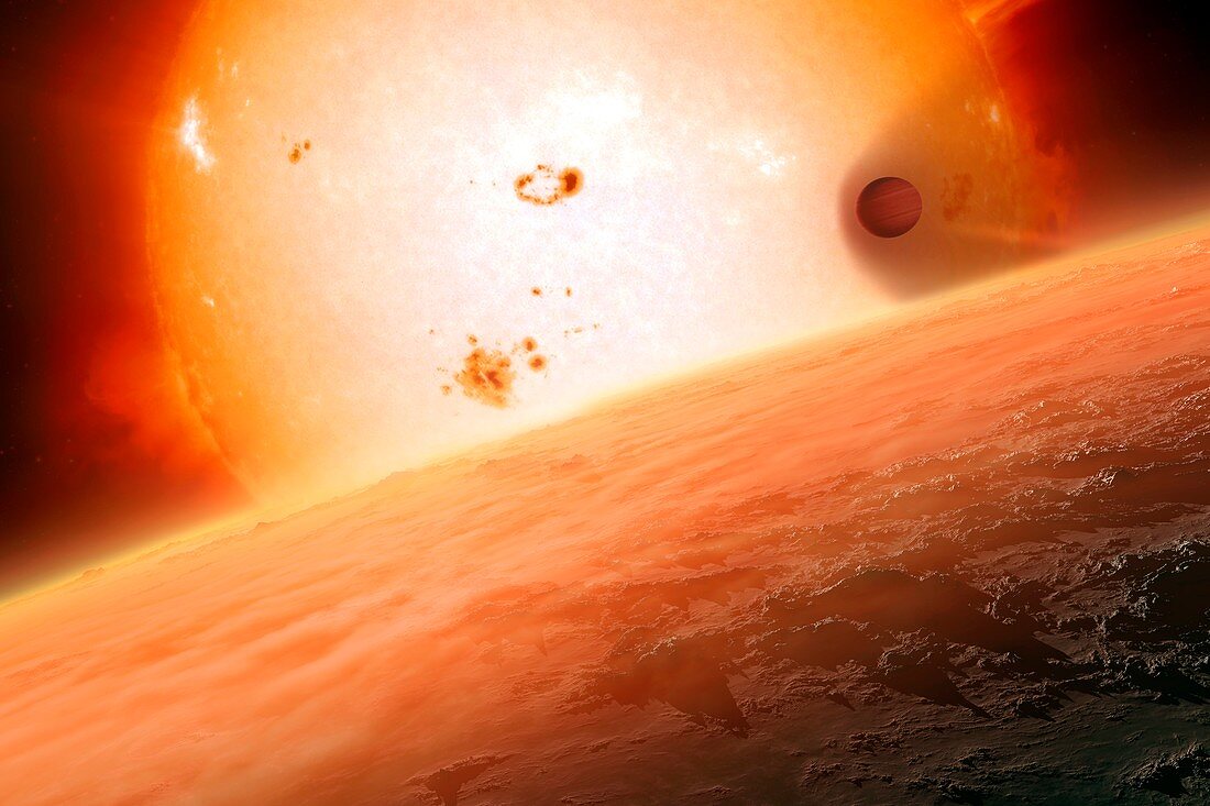 Alien planet HD 189733b and stellar flare