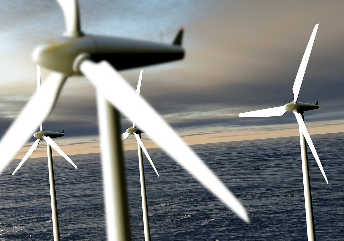 Offshore wind turbines,artwork