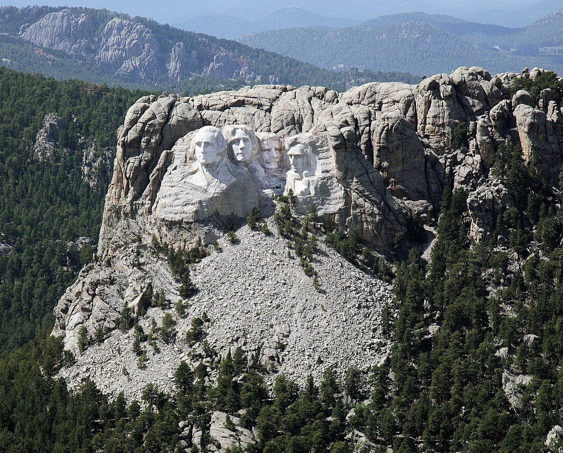 Mount Rushmore,USA,aerial image