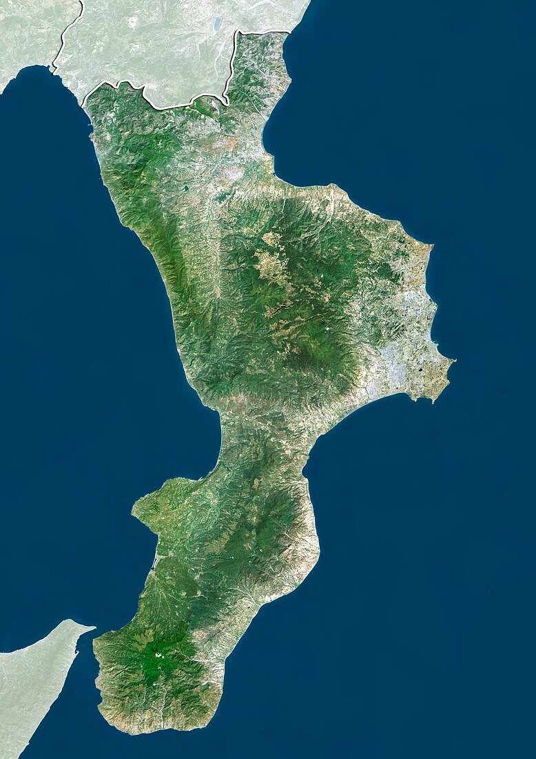 Calabria,Italy,satellite image
