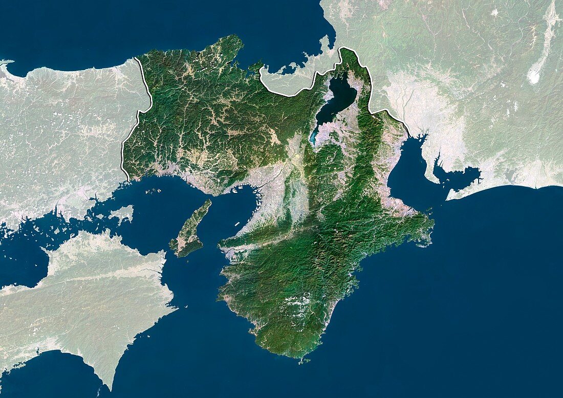 Kansai,Japan,satellite image
