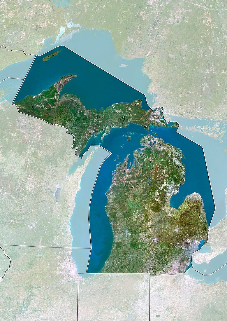 Michigan,USA,satellite image