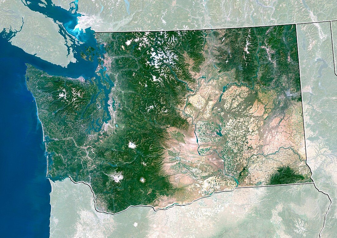 Washington,USA,satellite image