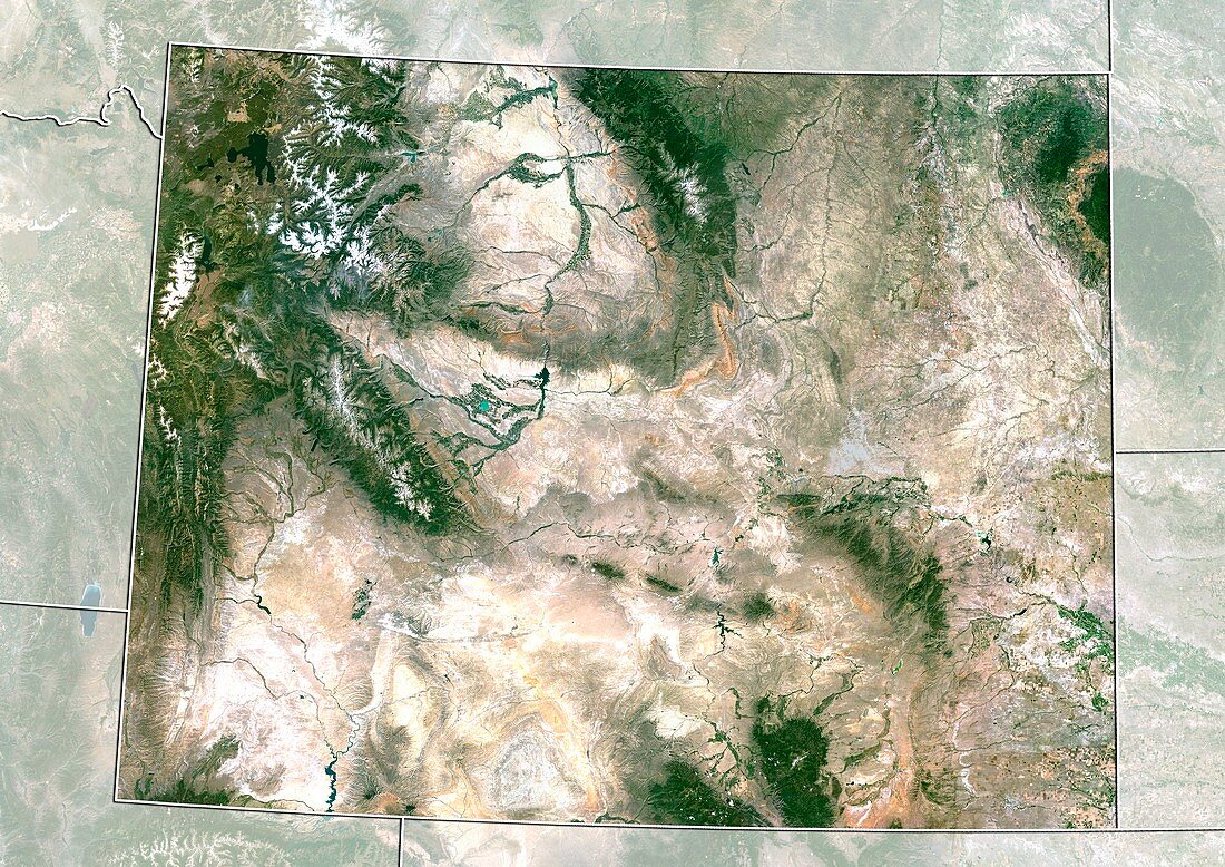 Wyoming,USA,satellite image