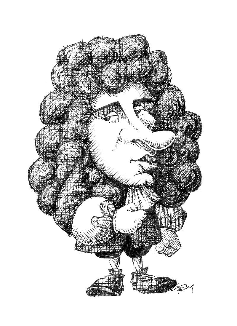 Christiaan Huygens,caricature