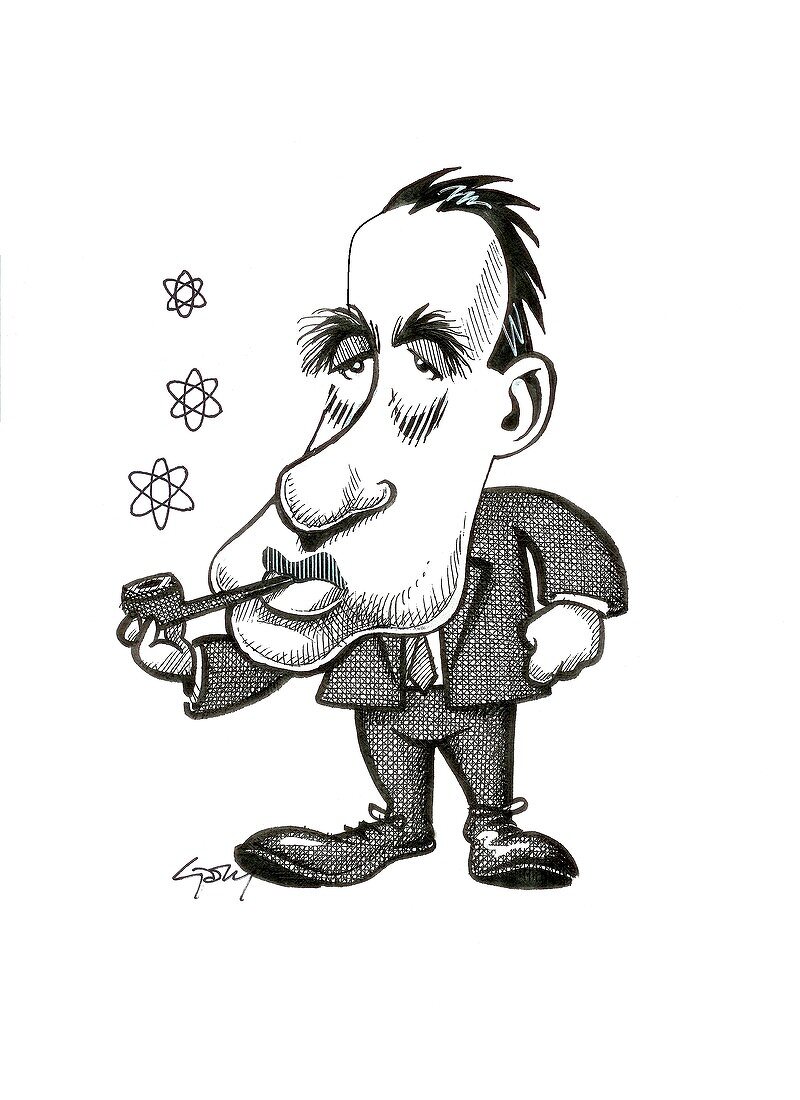 Niels Bohr,caricature