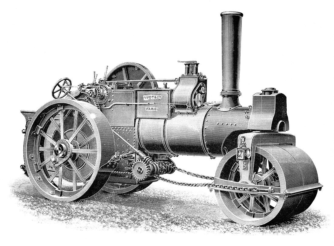 Burrell steamroller,1897