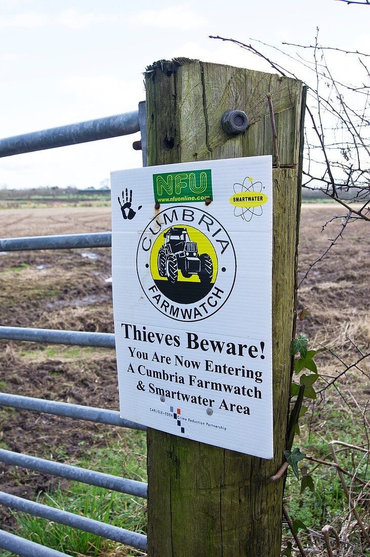 Cumbria farmwatch sign