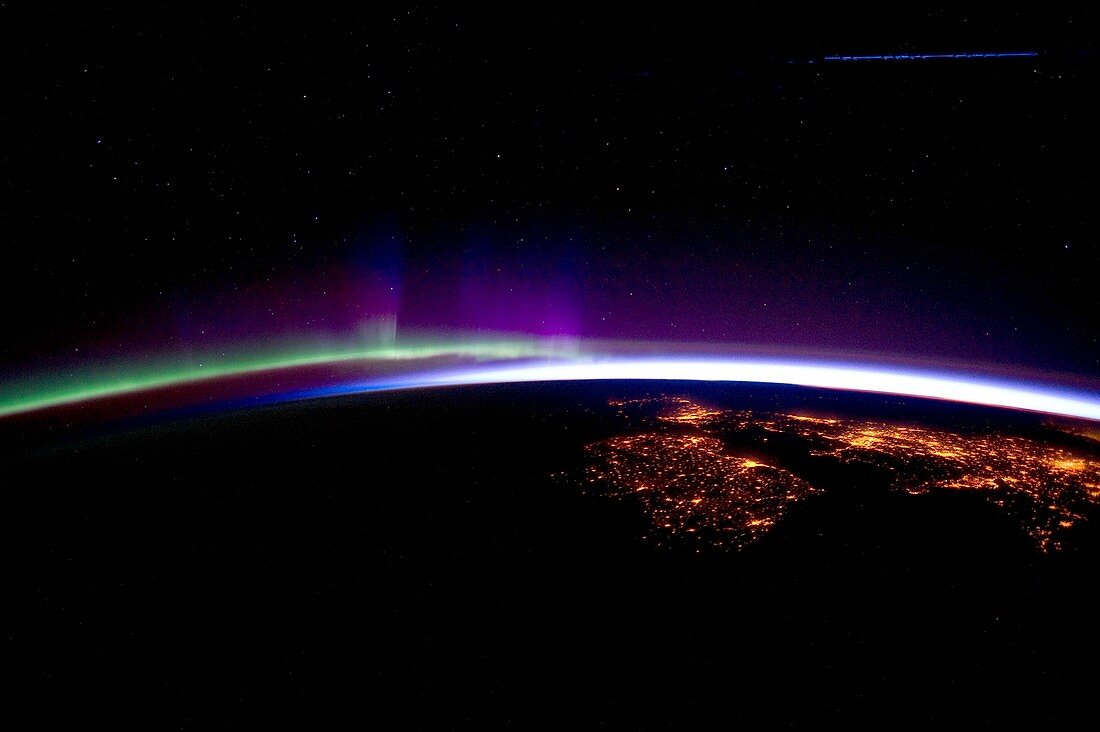 UK and Ireland at night,ISS image