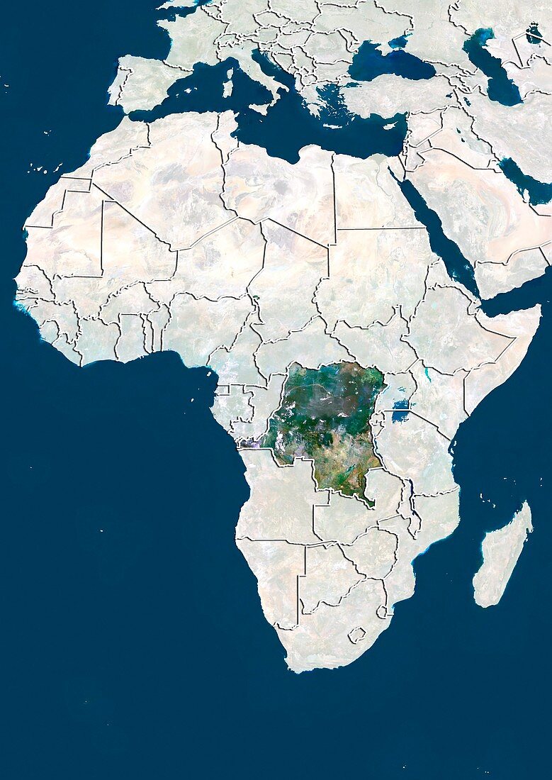 DR Congo,satellite image
